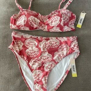 Summersalt Pink and White Seashell Bikini